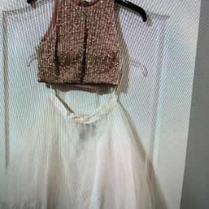 2 piece Beige Prom or Homecoming Dress